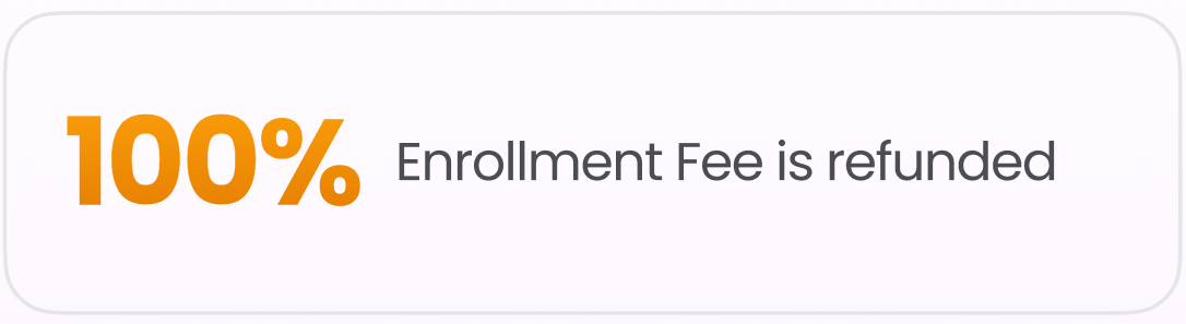Step 3: Receive 100% Refund upon completion